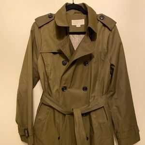 Army green Michael Kors Trench Coat!